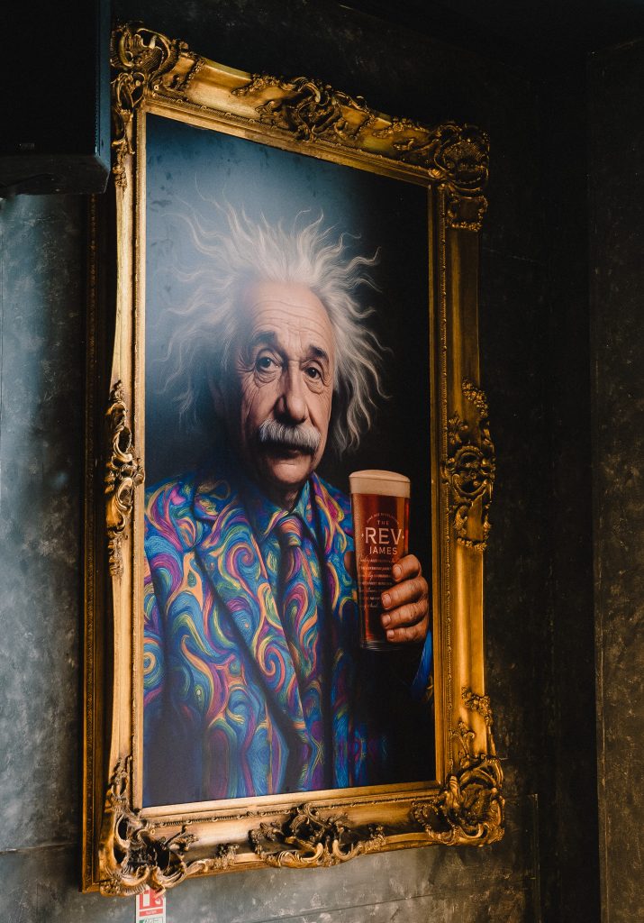 Painting on wall at the old brewery Cardiff